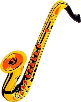 WIDMANN 23931 - Inflatable Saxophone Disco, Musician, Show, Carnival, Theme Parties, 55 Cm, Gold
